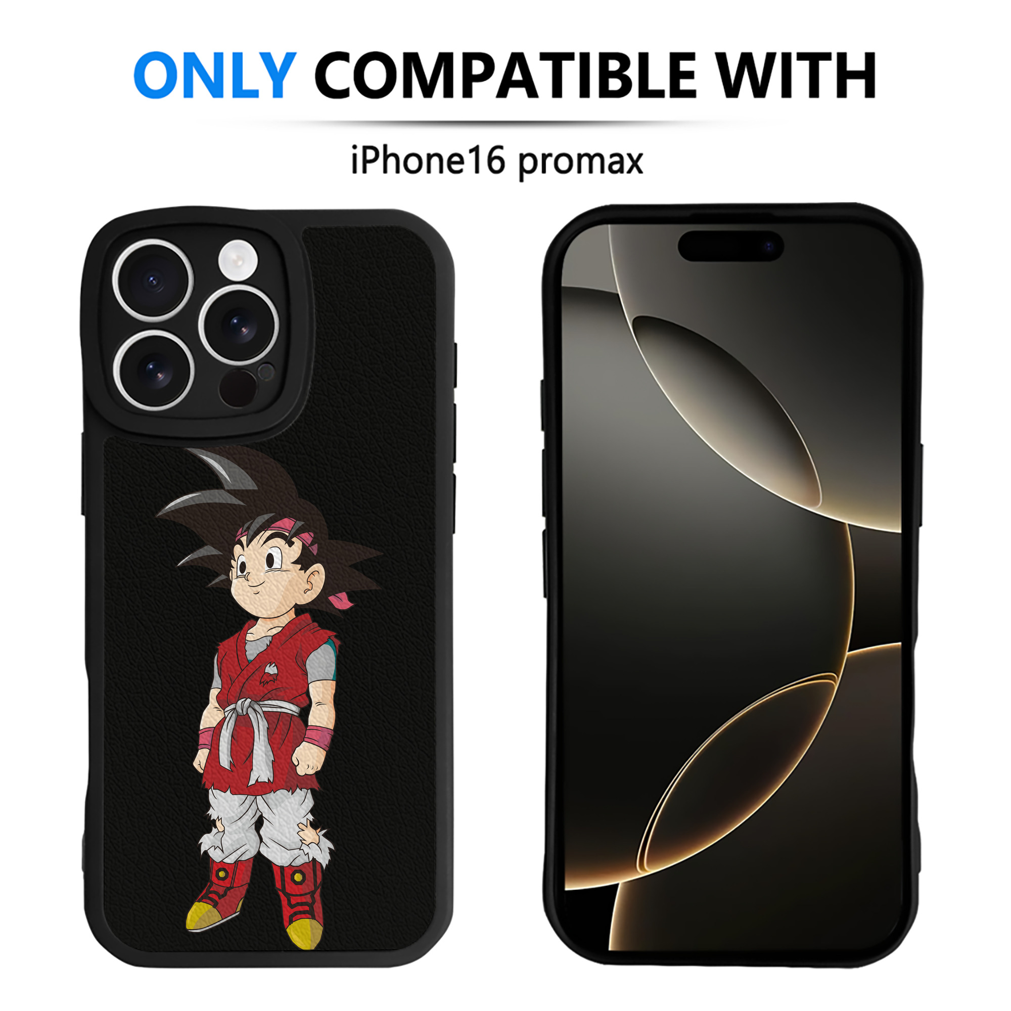 （画像用） ドラゴンボール 孫悟空（そん ごくう）Son Goku カカロット DRAGON BALL Kakarotto 【iPhone 16シリーズ対応】シリコンスマホケース（レザー調） 材質：シリコン